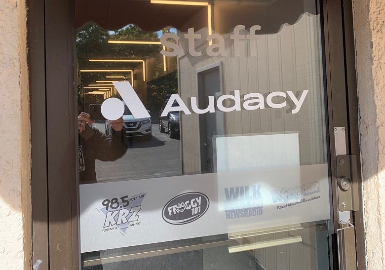 Staff entrance at 98.5 KRZ