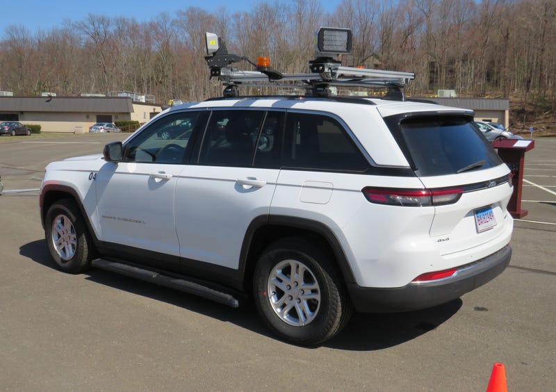 One of three Connecticut DOT vehicles outfitted with radar and camera to identify and ticket cars which speed through work zones.