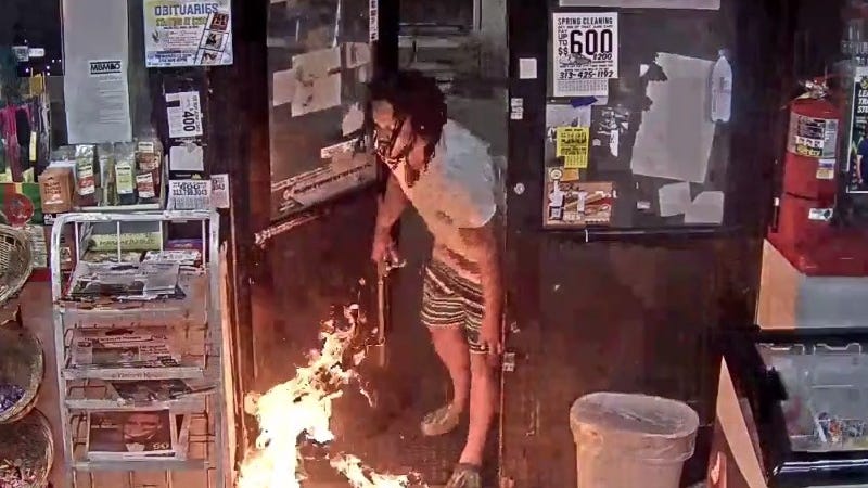 Detroit police arrest suspect who dumped trash can full of gas, set fire to gas station on city's west side