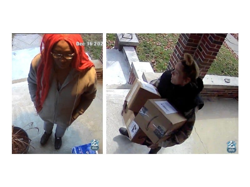 Suspected porch pirates