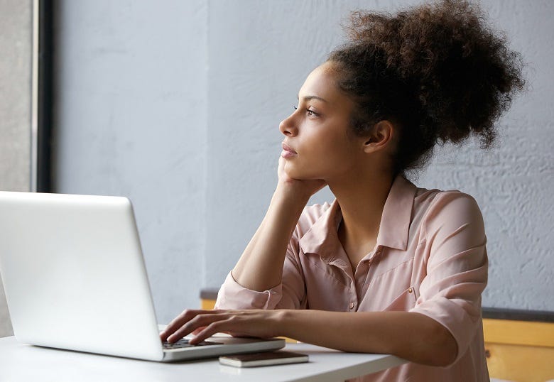 Woman daydreaming