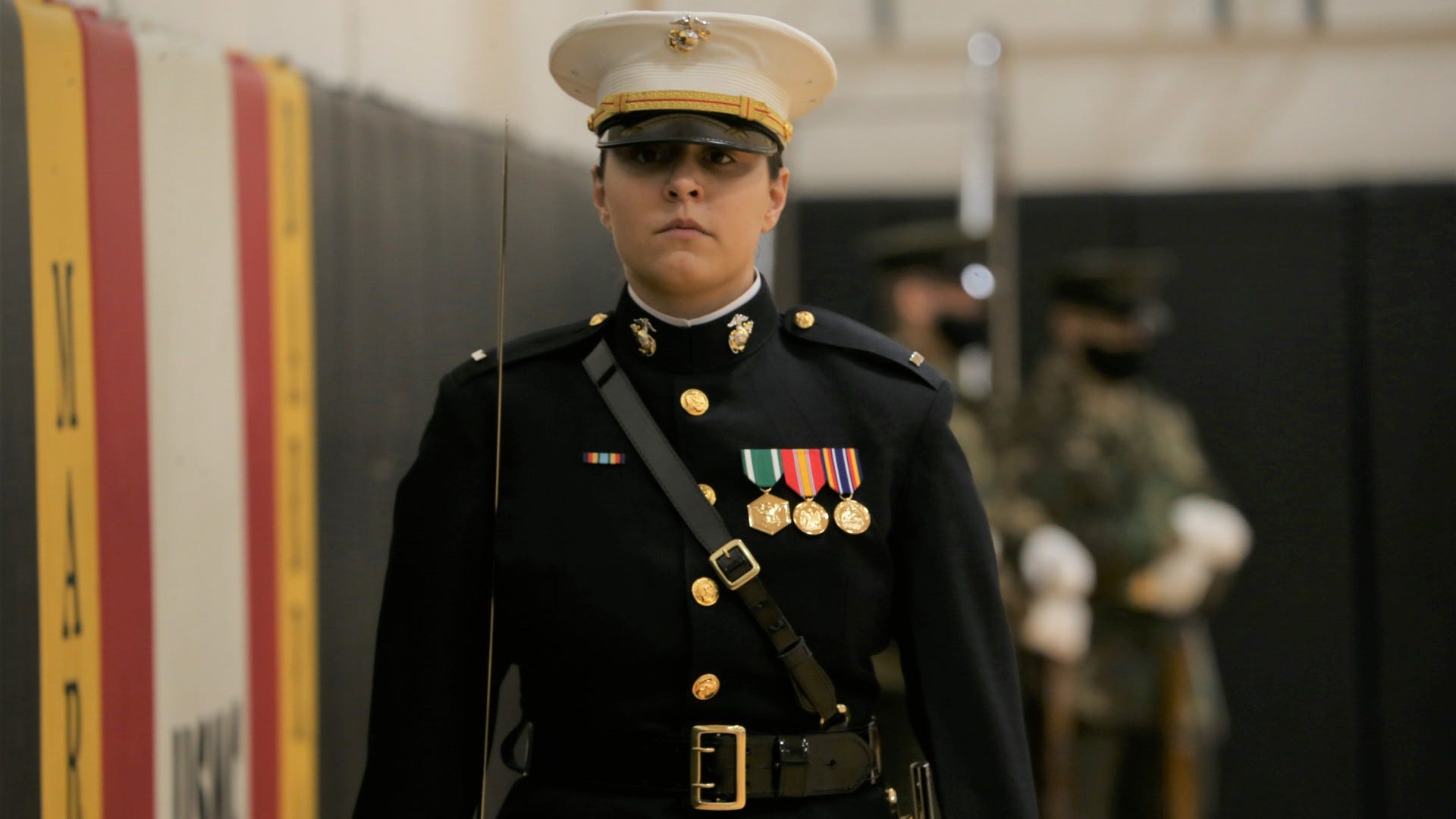 Meet the 1st female Marine Silent Drill Platoon commander