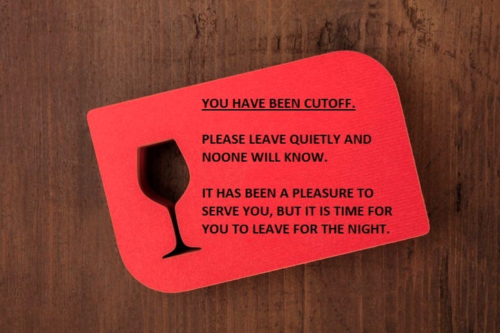 You Have Been Cutoff Card