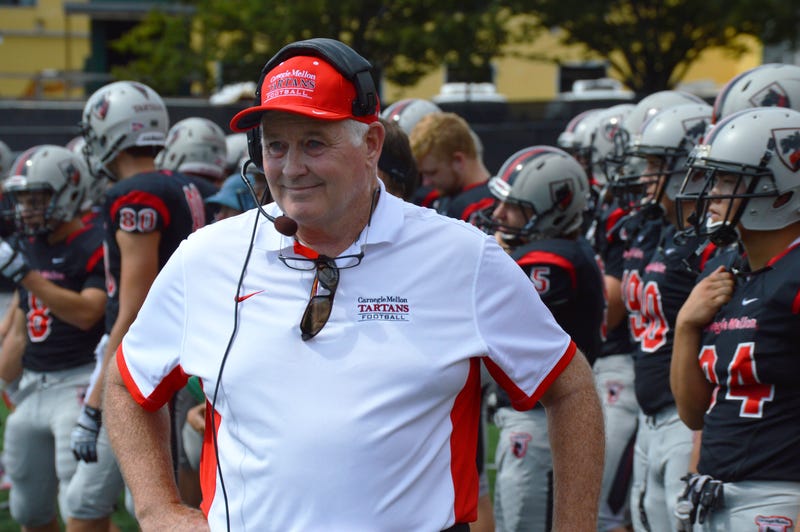 CMU head coach Rich Lackner with team