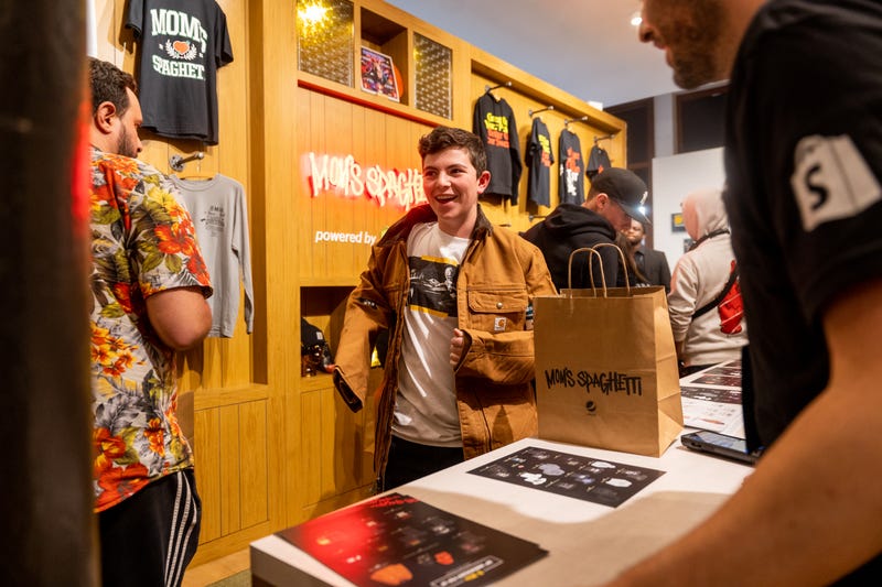 Mom's Spaghetti pop-up in SoHo.