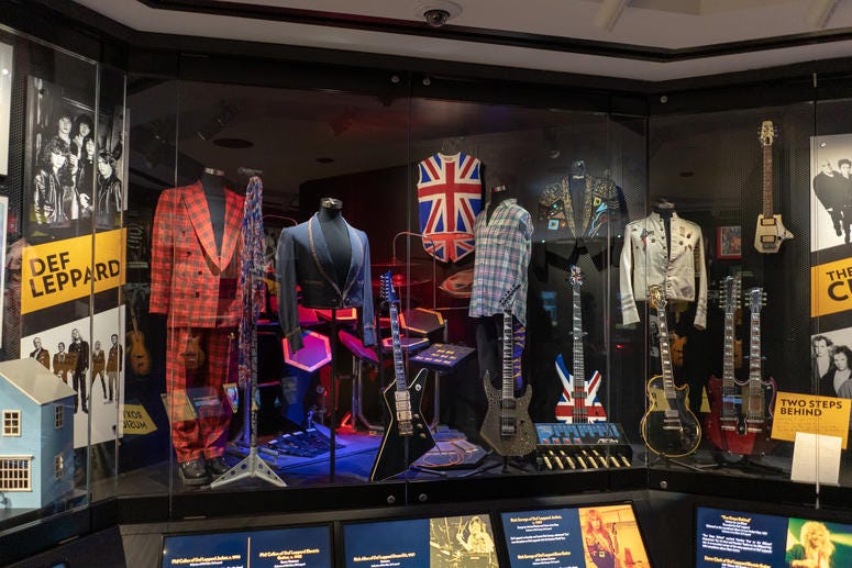 Stage outfits, instruments and memorabilia from new Inductees Def Leppard