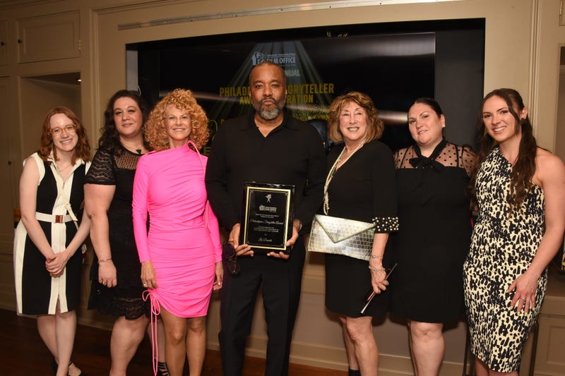 Greater Philadelphia Film Office team and filmmaker Lee Daniels at the third annual Philadelphia Storyteller Award Celebration in April 2023.