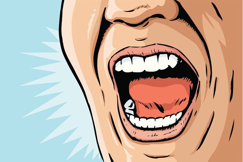 Comic angry man