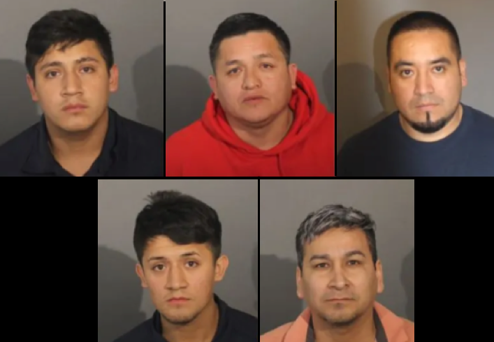 Five men arrested at suspected sex trafficking ring in Danbury, Connecticut.