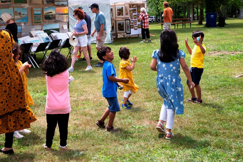 Children playing at Art in the Park