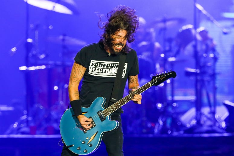 Dave Grohl of Foo Fighters performs during the Rock in Rio 2019