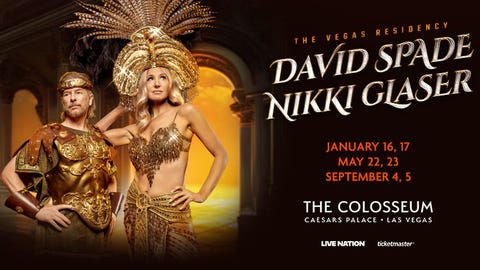 Nikki Glaser and David Spade