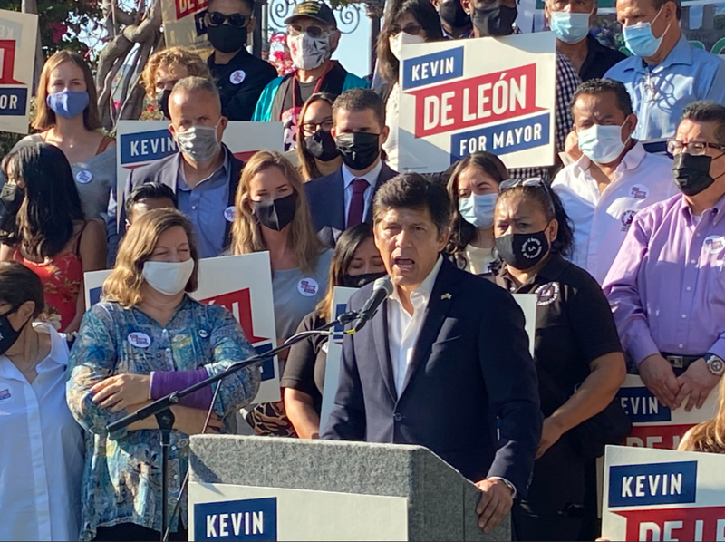 The mayor’s race heats up in #LosAngeles. Former state lawmaker #KevinDeLeon, a member of the city council, throws his hat into the ring.