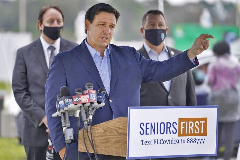 DeSantis Friday afternoon expanded COVID-19 vaccine eligibility to allow Floridians younger than 65 who have high-risk medical conditions