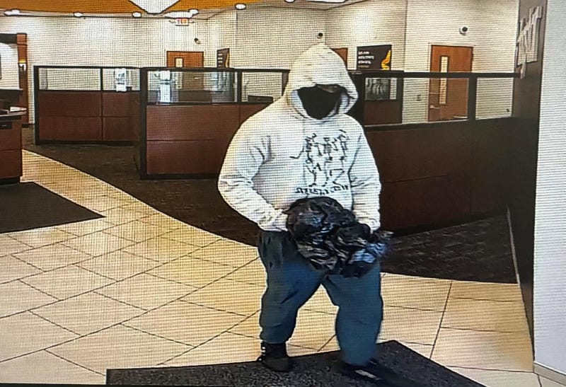 alleged bank robber caught on camera