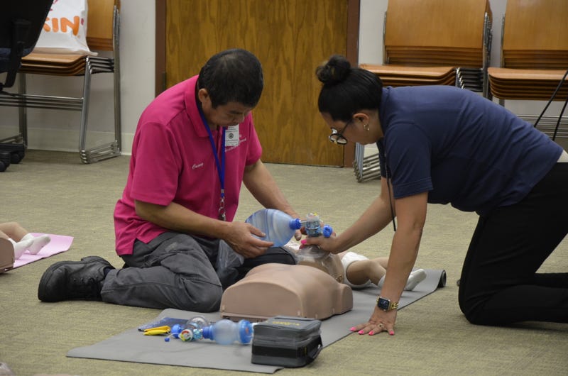 Delaware County employees receive free CPR training on July 25, 2024.