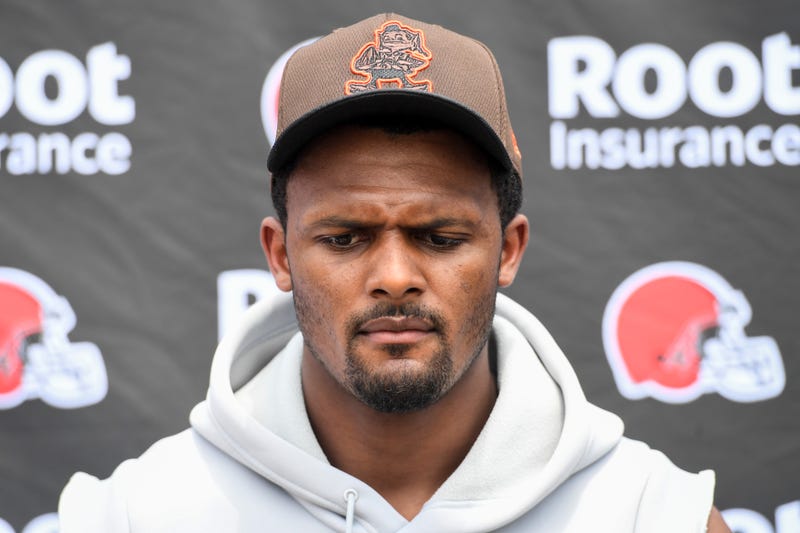 Deshaun Watson speaks to the media after Browns minicamp.