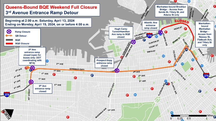 Queens-Bound 3rd Avenue Entrance Ramp Detour