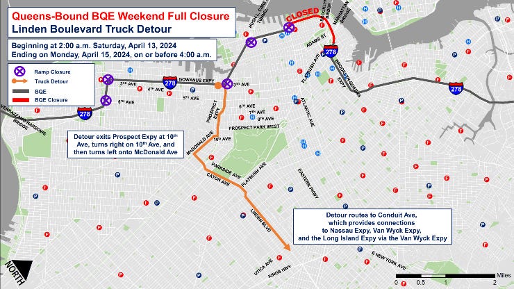 Queens-Bound Linden Boulevard Detour