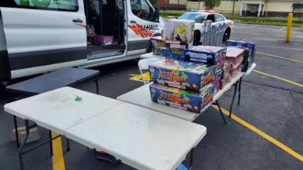 Detroit police: man busted for illegally selling fireworks out of U-Haul van