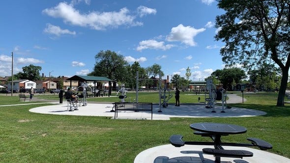 Renovated Zussman Park reopens in Detroit's Russell-Woods neighborhood