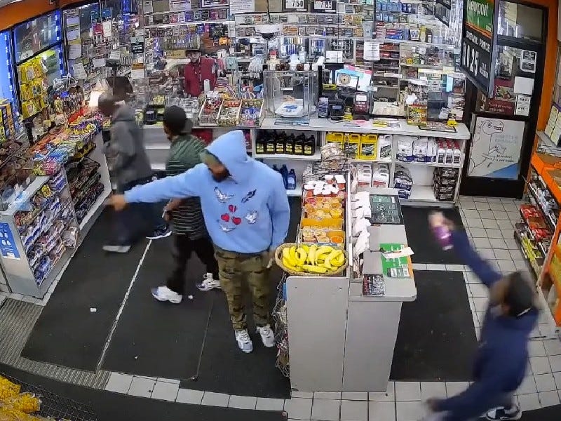 Suspect and victims in Detroit gas station