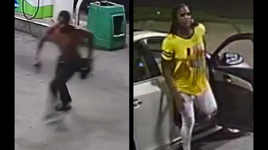 Man, woman sought by police after early morning argument in Detroit gas station parking lot escalates to gunfire