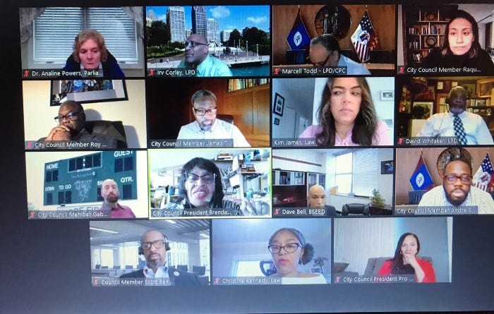 Detroit City Council holds a virtual meeting