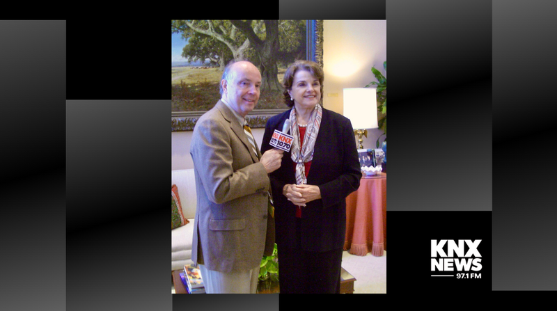Former KNX News anchor with the late Senator Dianne Feinstein.
