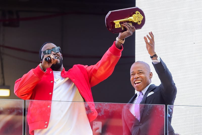 Sean "Diddy" Combs received the key to New York City from Mayor Eric Adams in Times Square on Sept. 15, 2023. It was rescinded by letter on June 4 following the release of a video showing Combs abusing his ex-girlfriend, R&B singer Cassie Ventura.