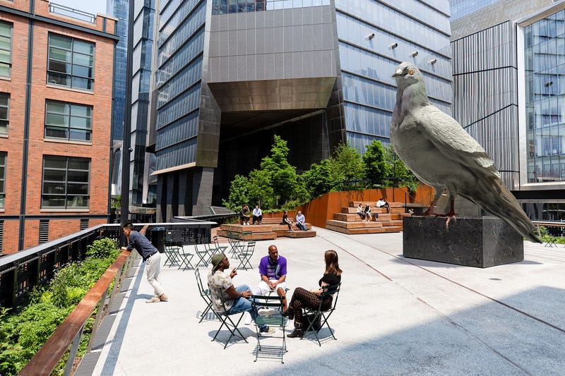 The sculpture will be 21 feet tall when taking into account the 5-foot plinth it rests atop