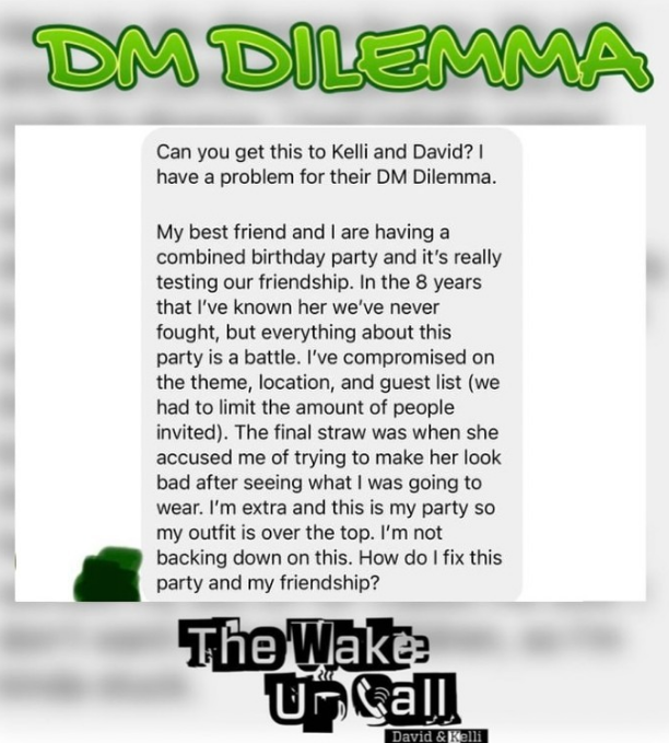 DM Dilemma-Our combined birthday party is ruining our friendship