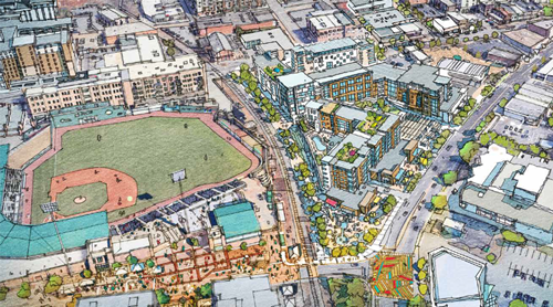 Artist rendering of future West End development.