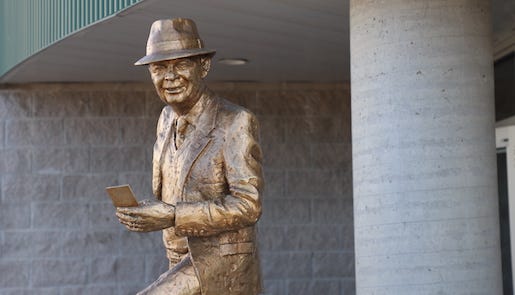 The legendary Willard Ikola who has a statue outside Edina's Braemar Arena where he coached for 33 years.