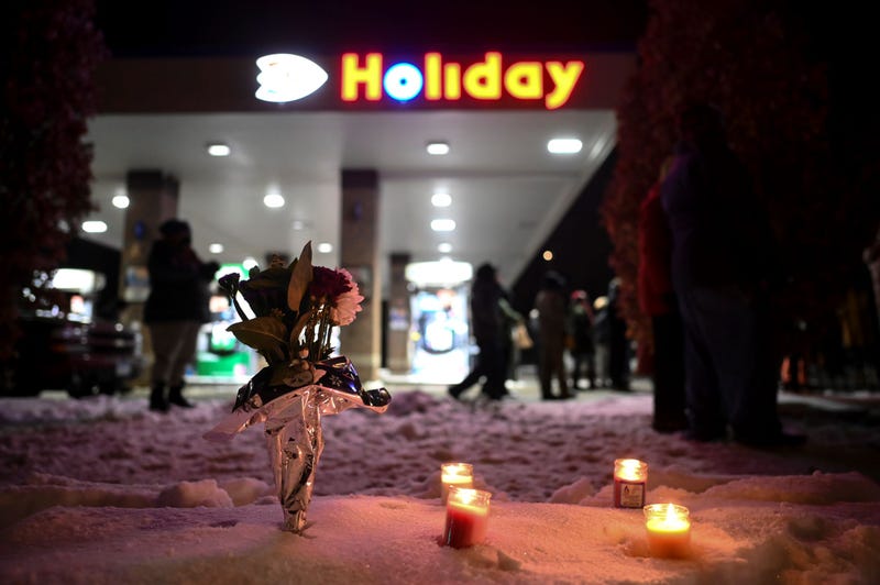 The scene of a police shootout with Dolal Idd in Minneapolis, Minn.