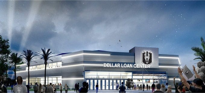 Artist rendering on the Dollar Loan Center Arena in Henderson, NV
