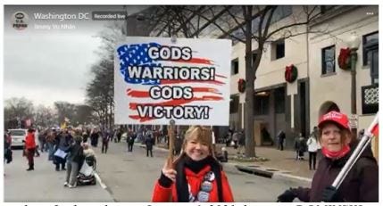 Wendy Dominski protests at Jan. 6 riot