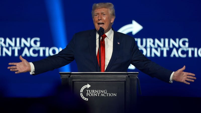 Former U.S. President Donald Trump speaks during the Turning Point USA Student Action Summit held at the Tampa Convention Center on July 23, 2022 in Tampa, Florida. 