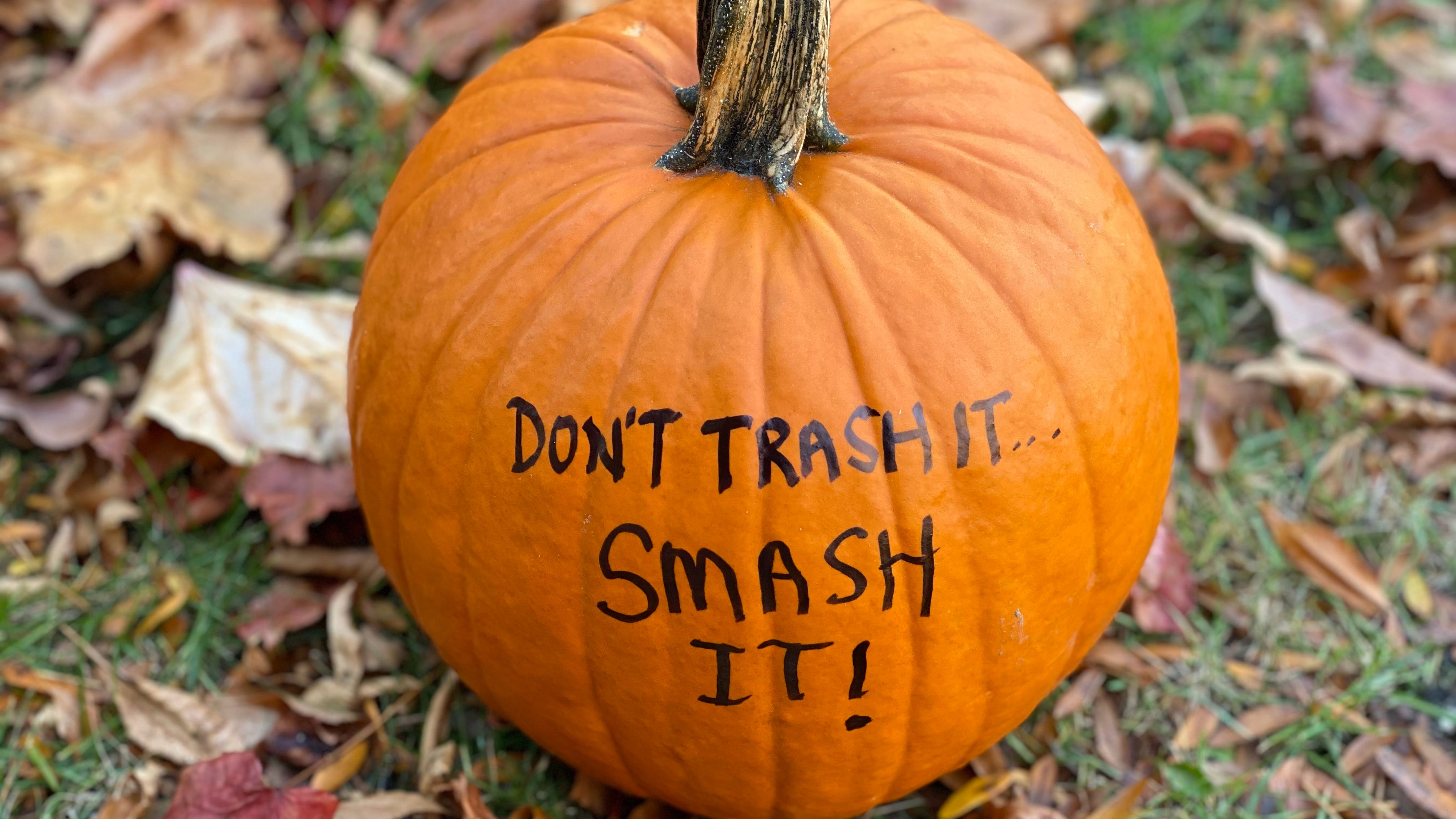 Rotting jack-o-lantern got you down? Smash it into compost at Chicago event