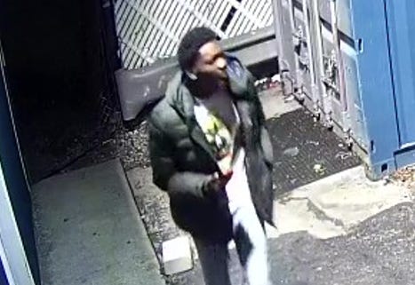 Male suspect sought by Detroit police in a double non-fatal shooting
