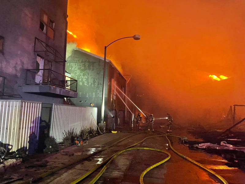 Fire destroys 10 downtown buildings on June 19th, 2022