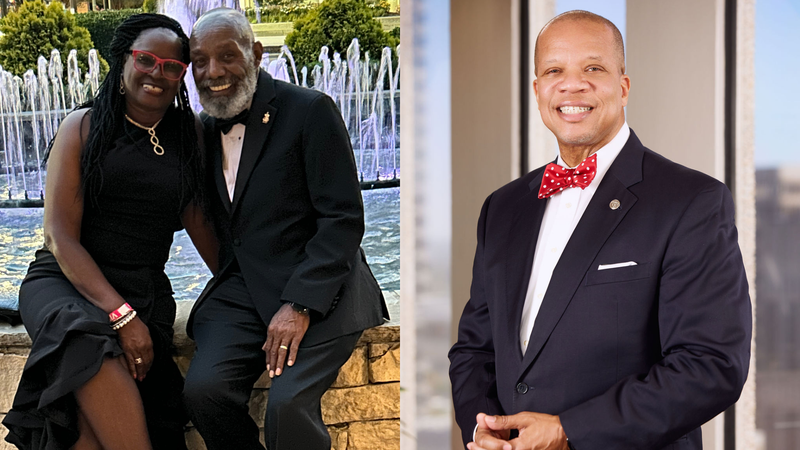 (L TO R) "Let's Talk About It W/ The Turners" Host The Turners "member of the Risk Management Association, Georgia and Community Bankers Association,  Atlanta Business League, Union Missionary Baptist Church, and Kappa Alpha Psi Fraternity" Frederick “Fred” L. Daniels, Jr.