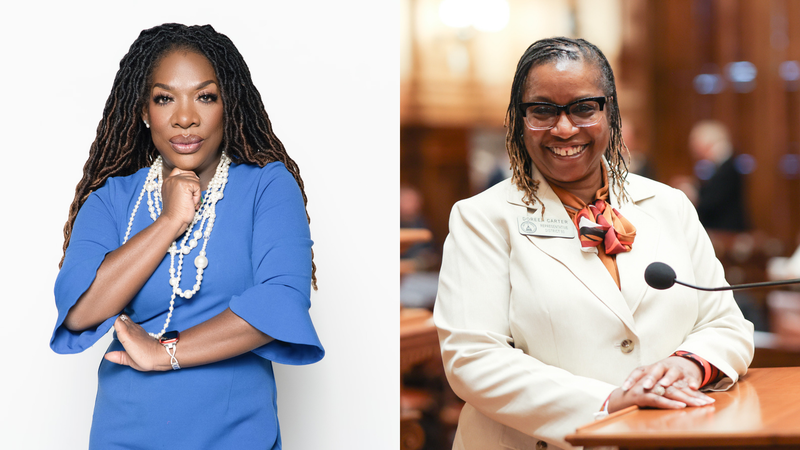 (L TO R) "Wake Up With Dee Morning Show Host" Dr. Dee Dawkins Haigler "Georgia State Representative serving House District 93" Doreen Carter