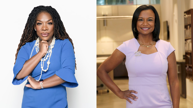 (L TO R) "Wake Up With Dee Morning Show Host" Dr. Dee Dawkins Haigler "a cross-sector leader" Dr. Aimy Steele