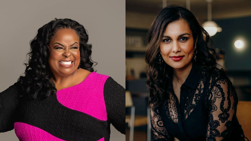 (L TO R) "On Point With Juandolyn Stokes Host" Juandolyn Stokes "leadership strategist, speaker, and author" Devika Brij