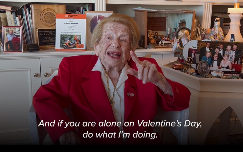 Dr. Ruth is encouraging New Yorkers to combat loneliness this Valentine's Day