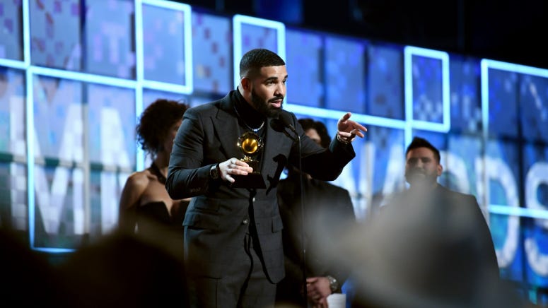 Toronto Tower Turns Gold in Honor of Drake's GRAMMY Win