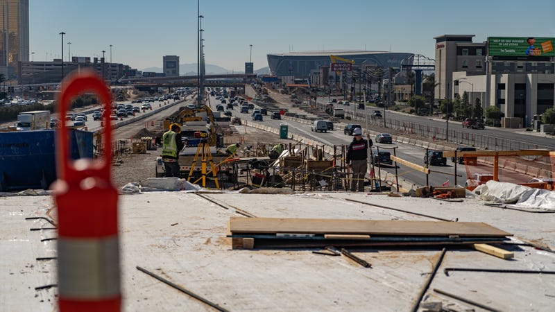 A view of I-15 road construction