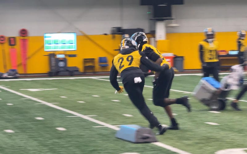 Kyle Dugger at Steelers practice