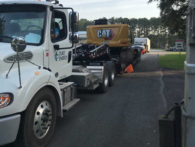 Duke Energy crews depart their operations center in Florence, S.C., Tuesday morning heading to Louisiana to support recovery efforts after the devastating impacts of Hurricane Ida.